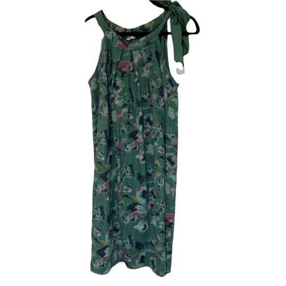 Bellambra Dresses & Skirts - Bellambra Linen Midi Dress XL Green Floral Cottagecore Fairycore Coastal Beach